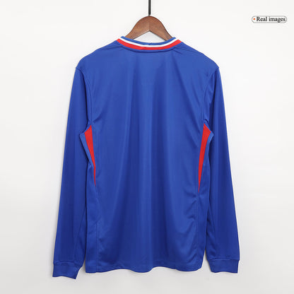 France Home Long Sleeve Soccer Jersey Euro 2024