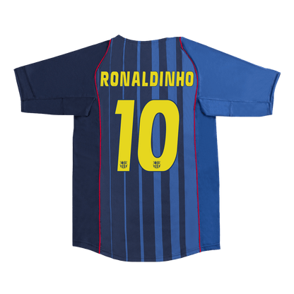 Barcelona Retro Jersey Custom RONALDINHO #10 Soccer Jersey Away 2004/05
