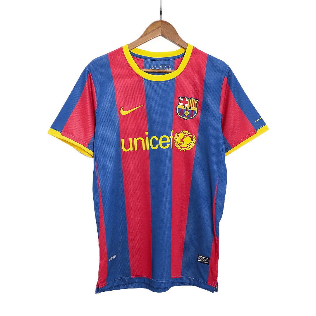 Barcelona Retro Jersey Custom DAVID VILLA #7 Soccer Jersey Home 2010/11