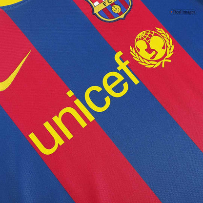 Barcelona Retro Jersey Custom DAVID VILLA #7 Soccer Jersey Home 2010/11
