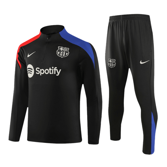 Kid's Barcelona Zipper Sweatshirt Kit(Top+Pants) 2024/25