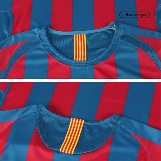 Retro 2005/06 Barcelona Home Long Sleeve Soccer Jersey